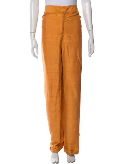 Pre-owned Julia Amory Wide Leg Pants In Orange