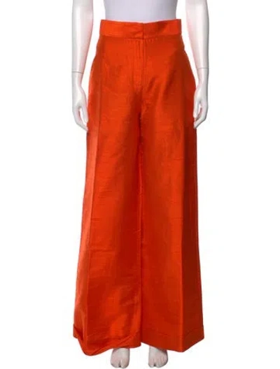 Pre-owned Julia Amory Wide Leg Pants In Orange