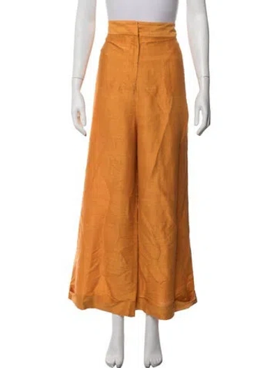 Pre-owned Julia Amory Wide Leg Pants In Orange