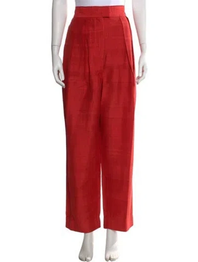 Pre-owned Julia Amory Wide Leg Pants In Red
