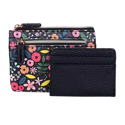 Julia Buxton Large Id Coin Card Case Womens Rfid Blocking Wallet In Multi