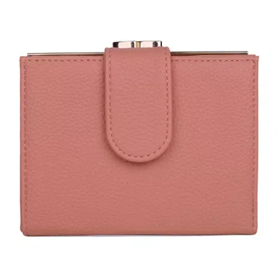 Julia Buxton Lexington Wallet Womens Rfid Blocking Bifold Wallet In Pink