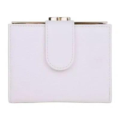 Julia Buxton Lexington Wallet Womens Rfid Blocking Bifold Wallet In White
