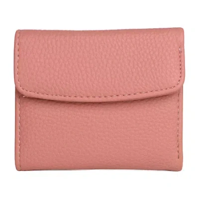 Julia Buxton Mini Trifold Womens Rfid Blocking Trifold Wallet In Orange