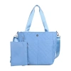 Julia Buxton Quilted Nylon With Wristlet Tote Bag In Blue