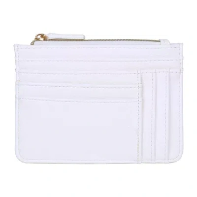 Julia Buxton Slot Coin Pouch Womens Rfid Blocking Wallet In White