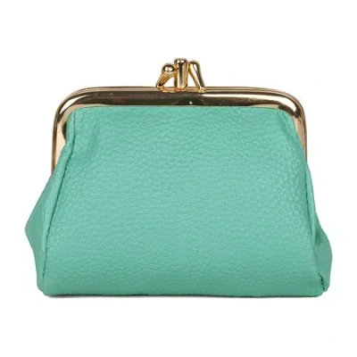 Julia Buxton Triple Frame Womens Rfid Blocking Wallet In Green
