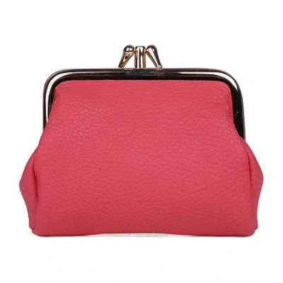 Julia Buxton Triple Frame Womens Rfid Blocking Wallet In Red