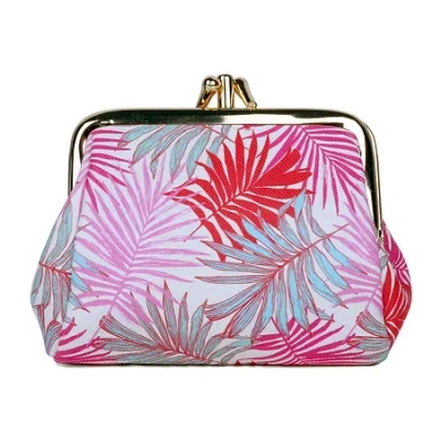 Julia Buxton Triple Frame Womens Rfid Blocking Wallet In Red