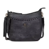 Julia Buxton Whip Stitch Crossbody Messenger Bag In Black