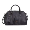 Julia Buxton Whip Stitch Satchel Messenger Bag In Black
