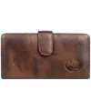 Julia Buxton Women's Heiress Pik-me-up Checkbook Keeper Wallet In Mahogany