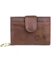 Julia Buxton Women's Heiress Pik-me-up Tab Card Case Wallet In Mahogany