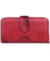 Julia Buxton Women's Mini Heiress Checkbook Wallet In Red