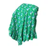 Julia Clancey Green Lady Comfy Mini Martini Forest Ruffle Organic Kaftan