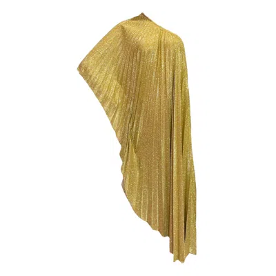 Julia Clancey Lady Gold Sparkle Pleated Kaftan