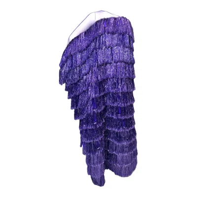 Julia Clancey Pink / Purple Luxe Lady Violet Frou Dress Kaftan