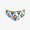 Julia Clancey White Martini Rainbow Men's Smugglers In White