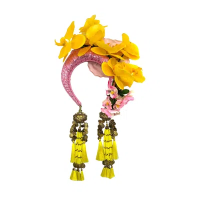 Julia Clancey Women's Alondra Orchid Sunrise Yellow Dream Sequin Headband