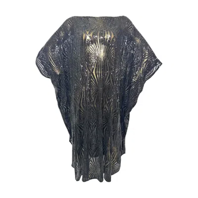 Julia Clancey Women's Black Limited Edition Jet Liza Sequin Kaftan