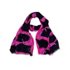 Julia Clancey Women's Black / Pink / Purple Jcjc Black Magenta Modal Reversible Scarf In Black