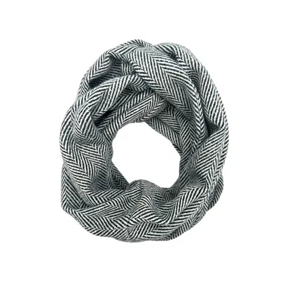 Julia Clancey Women's Black / White / Grey Herringbone Wool  Turban In Gray