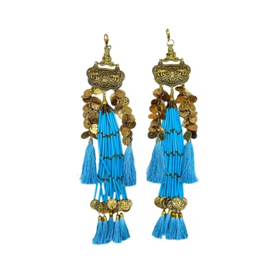 Julia Clancey Women's Blue Azure Dream Tassels