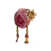 Julia Clancey Women's Blue Cha Cha Cha Boom Dusky Pink Dream Velour Turban In Pink