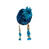 Julia Clancey Women's Blue Cha Cha Cha Boom Teal Dream Velour Turban In Blue