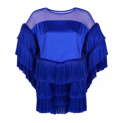 Julia Clancey Women's Blue Last Chance Luxe Electric Chacha Dress