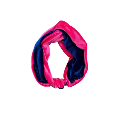 Julia Clancey Women's Blue / Pink Electric Blue Hot Pink Turban Twist Headband