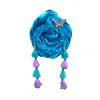 Julia Clancey Women's Blue / Pink / Purple Azure Butterfly Dorado Turban