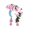 Julia Clancey Women's Blue / Pink / Purple Snazzy Matilda Orchid Swinglette Bloom Flower Band
