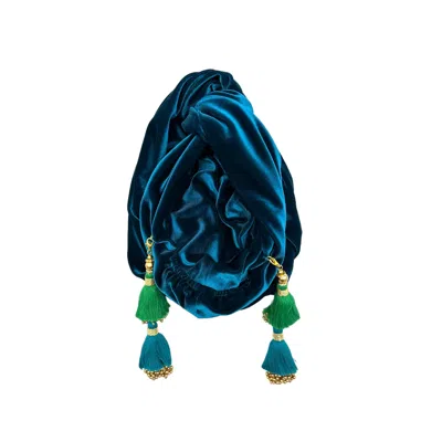 Julia Clancey Women's Blue Teal Mini Dorado Turban