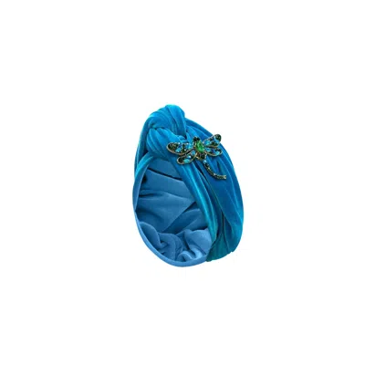 Julia Clancey Women's Blue Turquiose Dragon Fly Turban