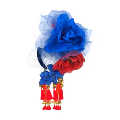 Julia Clancey Women's Blue / White / Red Red White & Blue Bloom  Dream Band