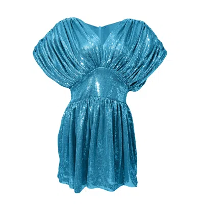 Julia Clancey Women's Blue Zowie Azure Mini Dress
