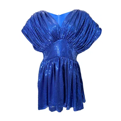 Julia Clancey Women's Blue Zowie Electric Sequin Mini Dress