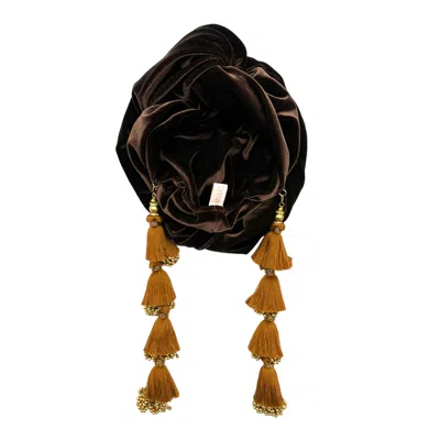 Julia Clancey Women's Brown Chocolate Cocoa Dorado Turban