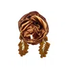 Julia Clancey Women's Brown Cocoa Chacha Velour Turban In Brown