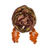 Julia Clancey Women's Brown Cocoa Reversible Brocade & Velour Bronze Chacha Turban In Brown
