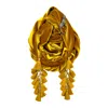 Julia Clancey Women's Gold Mustard Leopard Chacha Turban In Gold