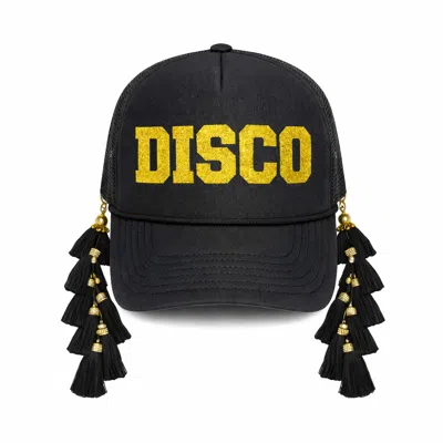 Julia Clancey Women's Disco Black Glitter Chacha Trucker Cap