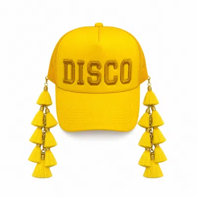 Julia Clancey Women's Disco Yellow Luxe Chacha Trucker Cap