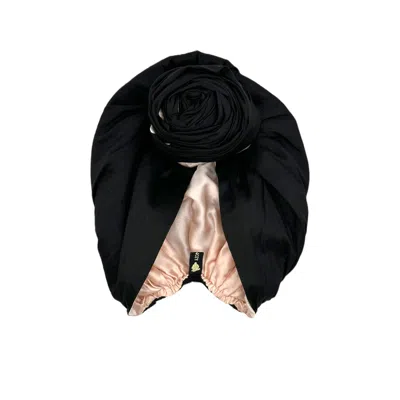 Julia Clancey Women's Edith Black Reversible Silk Turban