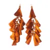 Julia Clancey Women's Gold Bronze Lurex Chacha Tassels In Brown