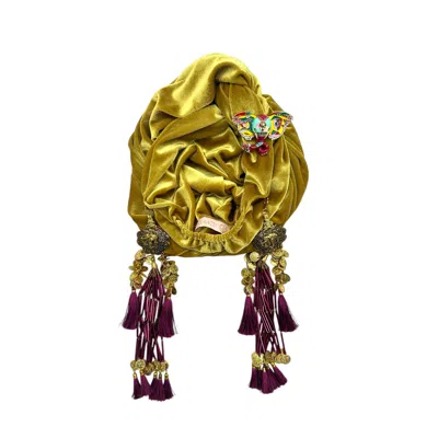 Julia Clancey Women's Gold Eli Elefante Mustard Dream Turban