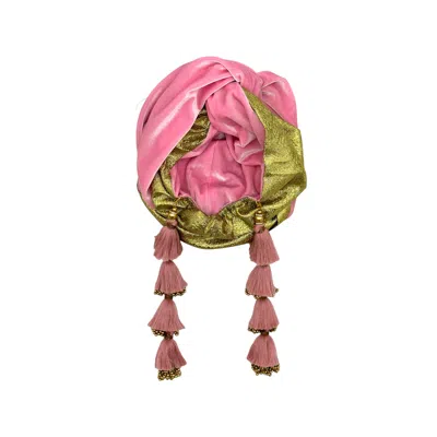 Julia Clancey Women's Gold Fondant Snazzy Chacha Dorado Turban In Pink