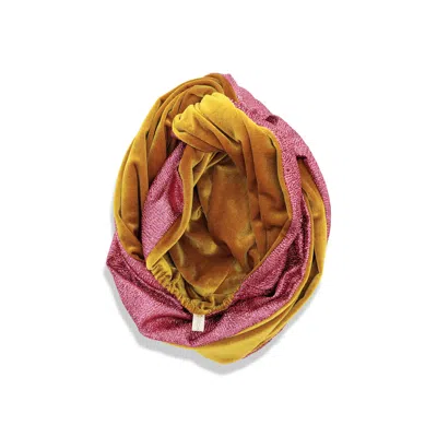 Julia Clancey Women's Gold Madam Pink Fizz Turban In Multi