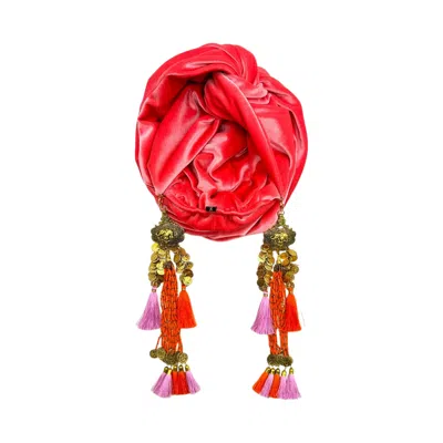 Julia Clancey Women's Gold / Pink / Purple Flaminguita Dream Turban